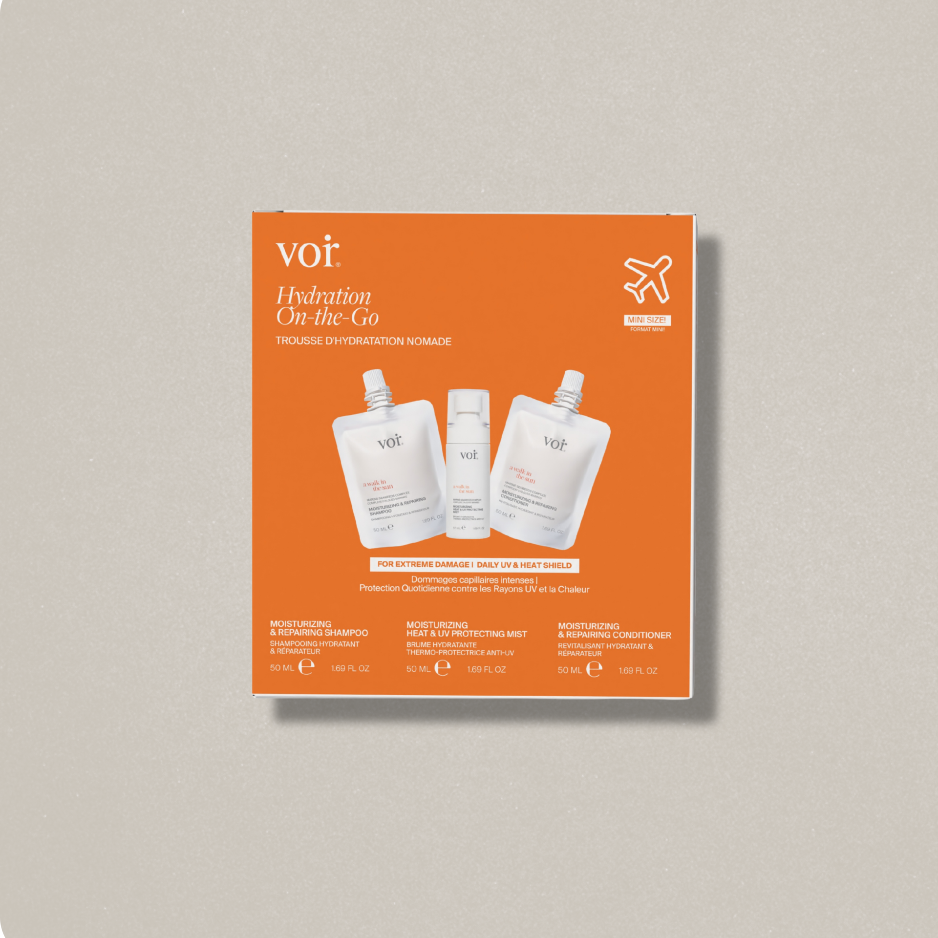 A Walk in the Sun Hydration On-The-Go Set | Travel Hair Care Trio